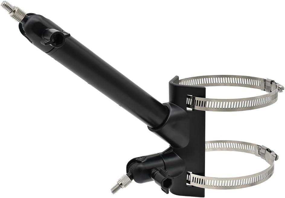 Holicfun 2-in-1 Pole Mount for Ring, Arlo, and Cameras & Solar Panels with 1/4"-20 Screw Hole - Black