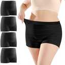 CARER Healthcare Incontinence Pregnancy 4 PCS Mesh Underwear Postpartum Must Have Hospital Provide High Waist Breathable Mesh Panties Great for Post-surgical and Postpartum Recovery Black Size S -M