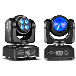 100W LED Moving Head DJ Lights 2-Sides Moving Head Wash & Beam Effect Stage Light RGBW 4-in-1 DMX Sound Active DJ Lights for Party Disco KTV Pub Bar Show Wedding Show - 1 PCS (1)