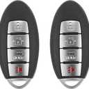 X AUTOHAUX 2pcs 433MHz KR5S180144014 Replacement Smart Proximity Insert Keyless Entry Remote Key Fob for Nissan Altima Maxima 2013 2014 2015 4 Buttons 47Chip 7812D-S180014