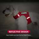 Dog Harness for Puppy Adjustable Reflective Easy Put On Soft Mesh Vest for Small Dogs with 2 Patches (Burgundy Red,S)