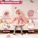 Monimo Girls Winter Hat Knitted Earflaps Girls Beanie Thicken Fleece Lining Kids Winter Hat