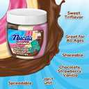Nucita Trisabor Spreadable, Creamy Candy Chocolate, Vanilla and Strawberry 12.35 Oz Jar, Pack of 1 (EXP 06/01/26)