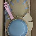 Paris Hilton Epic Nonstick Pots and Pans Set, Multi-layer Nonstick Coating, Tempered Glass Lids, Soft Touch, Stay Cool Handles, Made without PFOA, Dishwasher Safe Cookware Set, 12-Piece, Pink