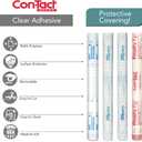 Con-Tact Brand Creative Clear Covering, Versatile and Self-Adhesive Shelf Liner, Ideal Privacy Film, Protective Clear Vinyl, 18'' x 16', Glossy