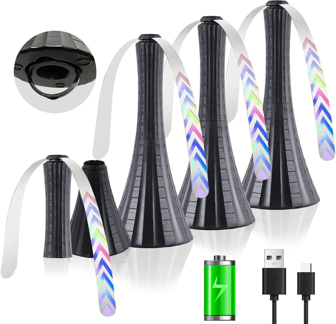 Fly Fans for Tables Rechargeable, 1800mah Large Capacity Fly Table Fans with Soft Blades, Food Fans, USB Table Top Fly Spinner Rechargeable, 4PCS