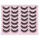 14 Pairs Wispy Mink Lashes False Eye Lashes Natural Look 5D Volume 16mm Fake Eyelashes Pack by TNFVLONEINS