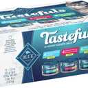 Blue Buffalo Tastefuls Flaked Wet Cat Food Variety Pack, Made with Natural Ingredients, Tuna, Chicken, Fish & Shrimp, 3-oz Cans (12 Count, 4 of Each) (3 Ounce (Pack of 12))