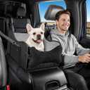 Center Console Dog Car Seat,Pet Puppy Middle Console Dog Car Seat for Dogs (Black, Large)