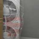 Genesis Twin Fan High Velocity Reversible AirFlow Fan, LED Indicator Lights Adjustable Thermostat & Max Cool Technology, ETL Certified, White (A1WINDOWFAN)