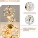 ykolupty Pendant Lights Kitchen Island Crystal Globe Chandelier LED Gold Island Light Crystal Pendant Light for Dining Foyer Entrance