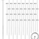 40 PCS Landscape Staples 8 inch, 8 Gauge Landscape Fabric Pins, Galvanized Circle Top Garden Stakes for Landscaping and SOD, Anti-Rust G-Shaped Weed Barrier Pins