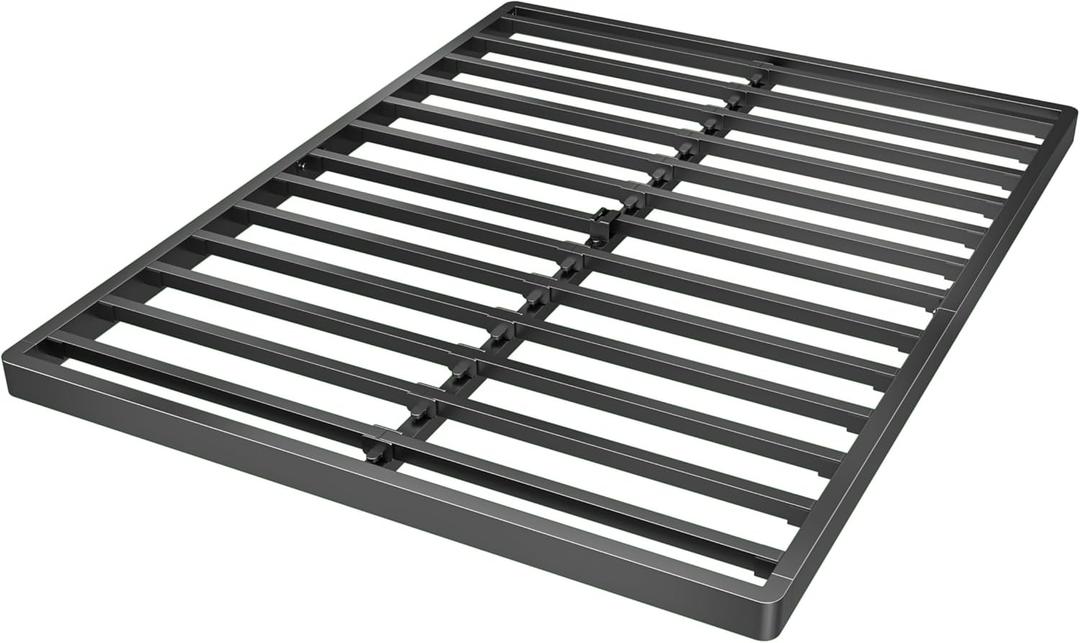 Superay 2 Inch King Box Spring Low Profile, Heavy Duty Metal Box Spring Bed Base, Bunkie Board Bed Slat Replacement, Mattress Foundation, Easy Assembly, Noise Free