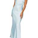 Summer Satin Maxi Dresses for Women 2026 Elegant Classy Silk Formal Sleeveless Open Back Spaghetti Strap Wedding Guest Dress, XS