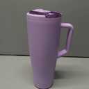 Era Flip 30oz Tumbler with 100% Leakproof Covered Straw Lid | Hygienic Covered Straw | Insulated Stainless Steel Water Bottle with Handle | Cup Holder Friendly | BPA-Free (Lavender)