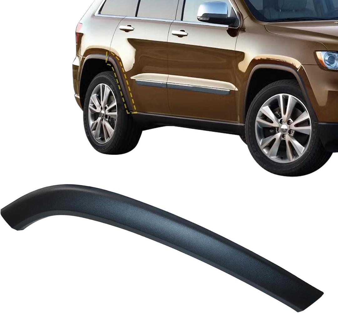 SecosAutoparts Passenger Side Rear Right Door Wheel Molding Trim 1MP36RXFAE, Fit for Jeep Grand Cherokee 2011-2021 Replace CH1791102 Wheel Arch Trim