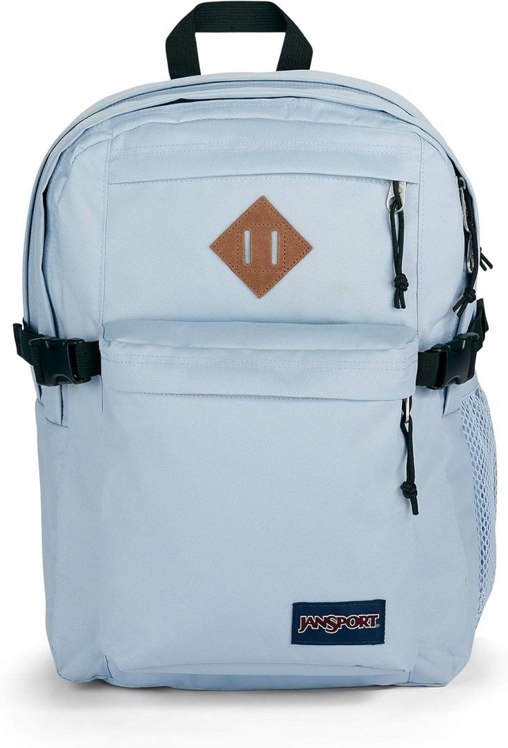 JanSport Main Campus Backpack - Travel or Work backpack w 15-Inch Laptop Sleeve and Dual Water Bottle Pockets, Blue Dusk (One Size)