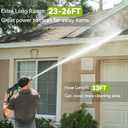 Portable Cordless Washer, 6-in-1 Nozzle & 33FT Hose,Car Washer for Car, Patio, Fence, Garden