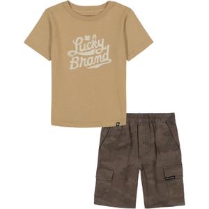Lucky Brand boys 2pc Short Set (18 Months, Multi)