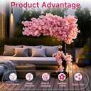 Grande Artificial Cherry Blossom Tree,Pink Faux Flower Tree Arbol De Cerezo for Home, Office, Wedding, Party & Indoor and Outdoor Decor,Extension/H 6FT x W 5FT