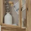 Butizone Shadow Box Frame, 3.2" Deep Shadow Box Display Case with Real Glass and Drawer, Rustic Wood Memory Box for Pictures, Flowers, Memorial, Medals, Wedding Bouquet for Wall or Tabletop, Brown