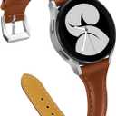 JOYOZY 20mm Quick Release Leather Band Compatible with Samsung Galaxy Watch 7 40mm 44mm/FE 40mm, Galaxy Watch 6 5 4 40mm 44mm/6 4 Classic 43mm 47mm 42mm 46mm/5 Pro 45mm/Active 2