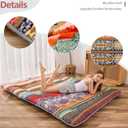 MAXYOYO Bohemian Retro Floor Mattress Vintage Floral Japanese Futon Mattress Roll Up Thicken Sleeping Mat Portable Camping Mattress Floor Lounger Couch Mattress Pad Twin Size