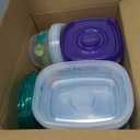 Glad GladWare MatchWare Food Storage Containers with Lids, BPA Free Reusable Plastic 20 Piece Variety Pack for Lunches, Meal Prep, and Leftovers, Leak Resistant, Microwave and Dishwasher Safe