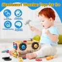 Montessori Kids Tool Set, Wooden Toddler Tool Bench Educational Toys for Ages 2-4, 2 Year Old Boy Gift for Birthday Christmas, STEM Pretend Play Tool Box, Learning Developmental Construction Toys