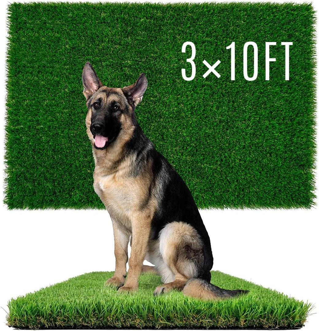 Sunturf Fake Grass for Dog to Pee on Artificial Grass for Dogs Grass Turf Mats for Puppy Pee Training Dog Pee Pads Extra Large for Dogs 3x10FT Dog Supplies Reusable