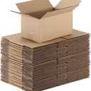 CRUGLA Shipping Corrugated Boxes Mailers 7x5x4 inch, Kraft Cardboards Packing Boxes for Business, Home, Packs of 25 (Brown)