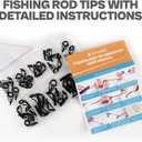 OJY&DOIIIY Fishing Rod Tip Repair Kit with Glue,Complete Supplies for Fishing Pole Tip Replacement Parts with Fishing Rod Epoxy,Top Eyelets and Wrapping Thread