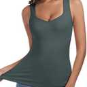 Soneven Sleeveless Thermal Shirts for Women Fleece Lined Thermal Tank Tops Camisole Warm Base Layer Cold Weather M