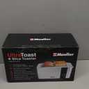 Mueller UltraToast Full Stainless Steel Toaster 4 Slice, Long Extra-Wide Slots for Bagels and Waffles, 6 Browning Levels, LED Display, Cancel/Defrost/Reheat Functions & Removable Tray, Kitchen Gadgets
