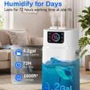 Lacidoll 4.2Gal Humidifier Large Room, Cool Mist & Easy Clean, Bedroom | Large Humidifier for Home, Whole House, Office, Plants, Living Room, Extension Tube, Night Light, Top Fill Design