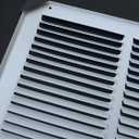 Fits 18x12 Duct Opening Stamped Steel Return Air Grille Vent Cover Grille for Sidewall and Ceiling in White Surface Dimensions: 19.75"W X 13.75"H (18" W x 12" H Duct Opening)