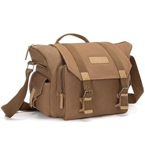 CADeN Camera Bag Case Canvas Compatible for Nikon, Canon, Sony DSLR/SLR Mirrorless Camera with Tripod Holder, Camera Shoulder Messenger Bag for Men/Women (1.0 Brown)