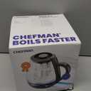 Chefman Electric Kettle with Tea Infuser, Compact 1L (4 Cups), 1500W, Removable Lid for Easy Cleaning, Boil-Dry Protection, Stainless Steel Filter, BPA Free, Auto Shut Off, Small Electric Tea Kettle (Black)