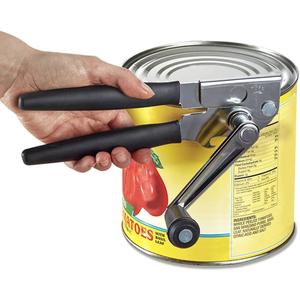 NUFR Crank Can Openers Manual, Heavy Duty Commercial Can Opener with Rubber-coated Long Handles