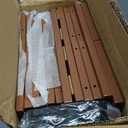 Bamboo Under Bed Storage Containers- Underbed Organizer with Wheels with Large Capacity Dust Bag, Sturdy Wood Rolling Under Bed Shoe Storage Organizer 2 Packs (Walnut, 2 Packs (33.07"16.54")