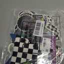 Pasimy 4 Pcs Monster Truck Birthday Banner Cars Truck Garland Black and White Checkered Flags Pennants Green Purple Happy Birthday Bunting Racing Car Theme Party Decorations Supplies