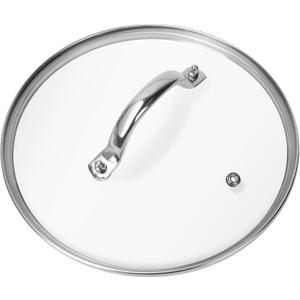9.1-In Tempered Glass Lid Replacement for Instant Pot Lid 6 Quart, Compatible with 6QT Instant Pot Multicookers, Cooking Pot Lid Accessories, Stainless Steel Handle and Rim, Clear