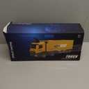 1:14 Scale RC Dump Truck, 4WD 2.4Ghz RC Truck with Trailer, 12CH RC Construction Vehicle with Light and Sound, Four-Wheel Steering, RC Toy Car for Boy Girl Birthday Gift