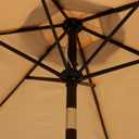 Blissun 7.5 ft Patio Umbrella, Yard Umbrella, Outdoor Market Umbrella with Push Button Tilt Crank (Tan)