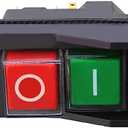 Jyving 1pc Electric On Off Switch Red Green Button for Cement Concrete Mixers 240V