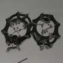 24 Spikes Crampons for Shoes, Anti Slip Ice Cleats for Shoes and Boots, Traction Ice Snow Grip with Stainless Steel Spikes and Silicone Men Women for Hiking, Walking, Climbing, Jogging,Fishing (Large)