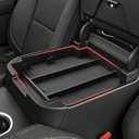 Autorder Center Console Organizer for 2021-2026 Chevy Chevrolet Tahoe/Suburban/GMC Yukon Accessories Armrest Storage Box Secondary Insert Tray with Anti-Slip Mat(Only for Power-Sliding Console)