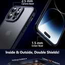 for iPhone 14 Pro Case Black with Screen Protector,Slim Black Phone Case for i Phone 14 Pro Cover para for Men,14Pro Phone Case and Camera Protective.