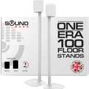 Sound Bass One / ERA100 Floor Stand Twin Pack (2pcs), White | Compatible with Sonos One, Gen 2, Play:1, SL | Future-Proof Design Also Compatible with ERA 100, Designed by Sound Bass UK. Double, Pair