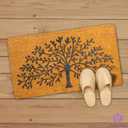 Coir Doormat, 16''x27.5'', Tree of Life, Outdoor Indoor Welcome Mat for Home Entrance